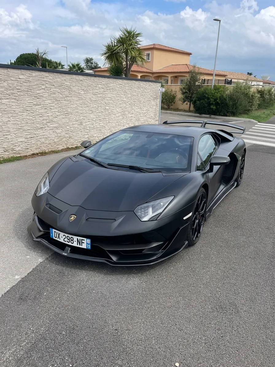 Transformation IA d'une voiture sportive dans un décor de nuit